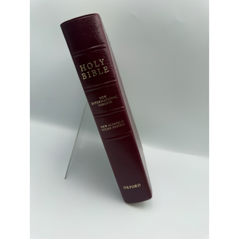 Oxford NIV Scofield Study Bible Burgundy New Scofield Study System 1984 Indexed - Picture 2 of 14